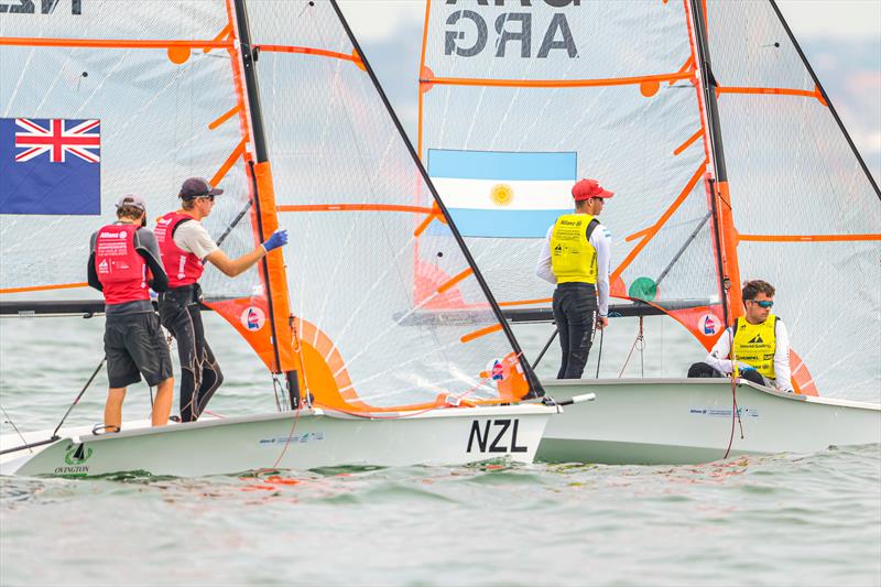 George Lee Rush / Seb Menzies (NZL) (Boys 29er) - Allianz Youth World Sailing Championships - Day 4 - The Hague - July 2022 - photo © Sailing Energy / World Sailing
