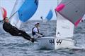Imogen Wade and Teddy Dunn during the 420 Autumn Championships at Torbay © Jon Cawthorne