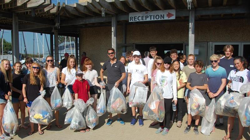 Beach clean during the 420 UK Nationals at Hayling Island photo copyright Kelly McPherson taken at Hayling Island Sailing Club and featuring the 420 class