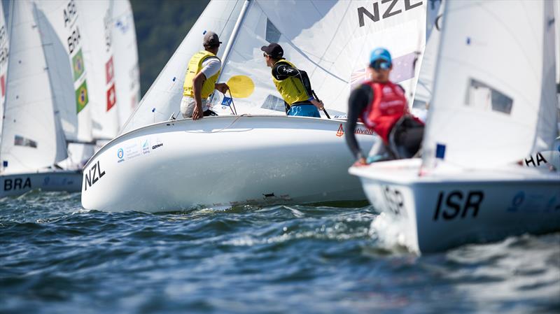 Seb Menzies and Blake McGlashan (NZL) - 420 - Day 5 2019 Hempel Youth Sailing World Championships, Gdynia, Poland - photo © Jacek Kwiatkowski / World Sailing