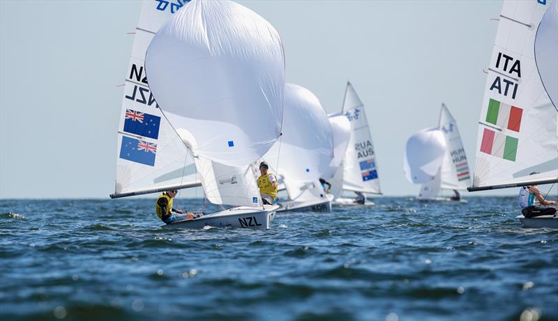 Seb Menzies and Blake McGlashan (NZL) - Day 5 - 420 - 2019 Hempel Youth Sailing World Championships, Gdynia, Poland - photo © Jacek Kwiatkowski / World Sailing