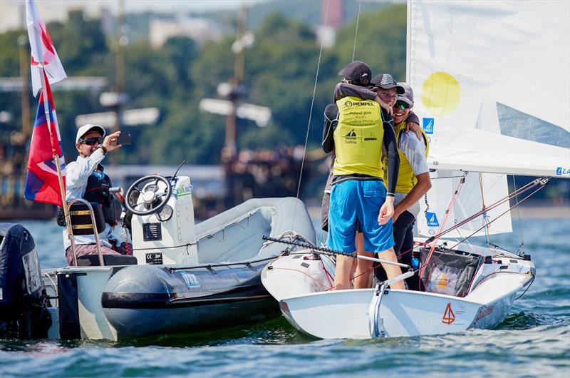 Seb Menzies and Blake McGlashan (NZL) - 420 - Day 5 - 2019 Hempel Youth Sailing World Championships, Gdynia, Poland - photo © Jacek Kwiatkowski / World Sailing