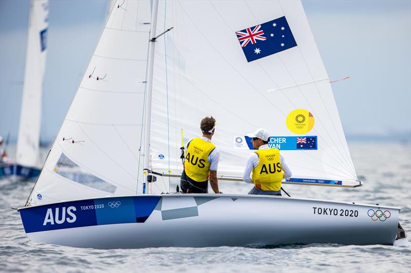 Mat Belcher and Will Ryan at Tokyo 2020 photo copyright Sailing Energy / World Sailing taken at  and featuring the 470 class