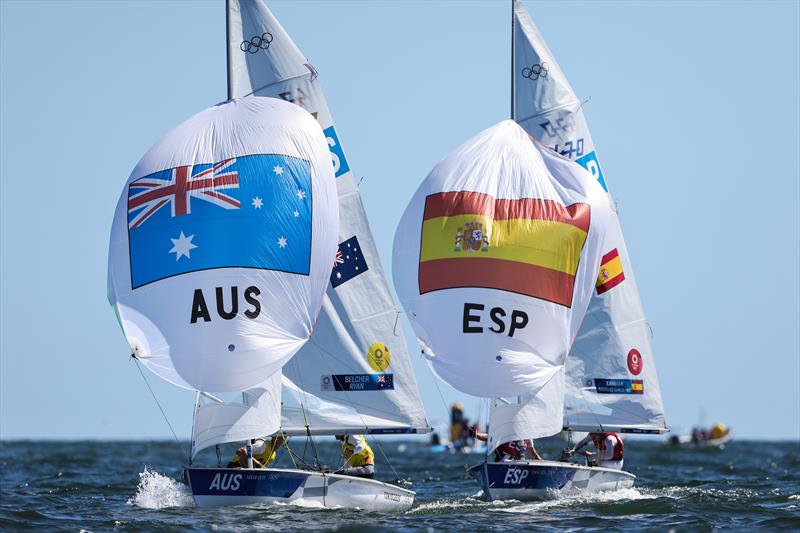 Men's 470 Gold for Mat Belcher and Will Ryan (AUS) at the Tokyo 2020 Olympic Sailing Competition photo copyright Sailing Energy / World Sailing taken at  and featuring the 470 class