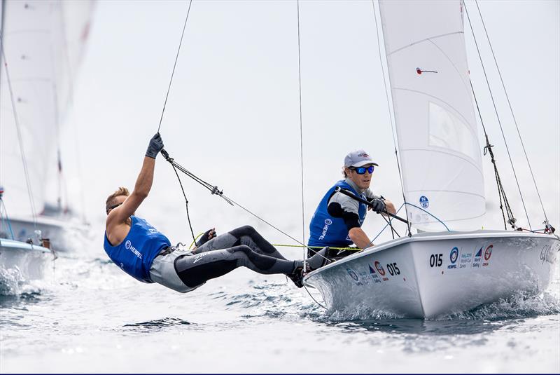 Paul Snow-Hansen and Dan Willcox - 470 - NZL- Day 7 - Hempel Sailing World Cup - Genoa - April 2019 photo copyright Pedro Martinez / Sailing Energy taken at Yacht Club Italiano and featuring the 470 class