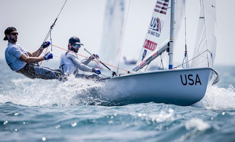 U.S. Men's 470, Stu McNay and Dave Hughes - Ready Steady Tokyo, day 4 photo copyright US Sailing taken at  and featuring the 470 class