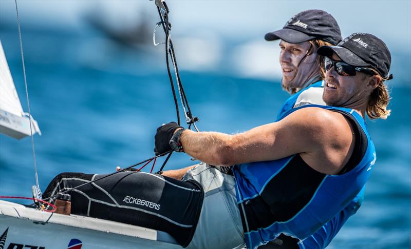 New Zealand - Day 5 - Open Mens European 470 championship - Vilamoura, Portugal - May 2021 - photo © Joao Costa Ferreira