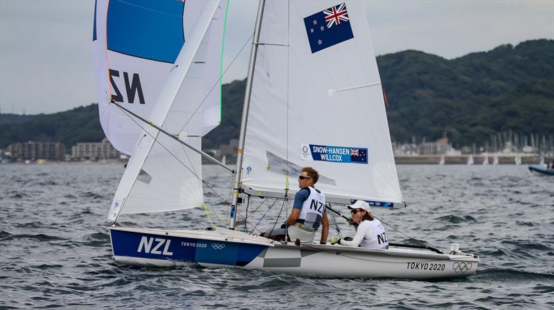 Tokyo2020 - Day 6- July, 30, - Paul Snow-Hansen and Dan Willcox (NZL) Mens 470 - Enoshima, Japan. - photo © Richard Gladwell 