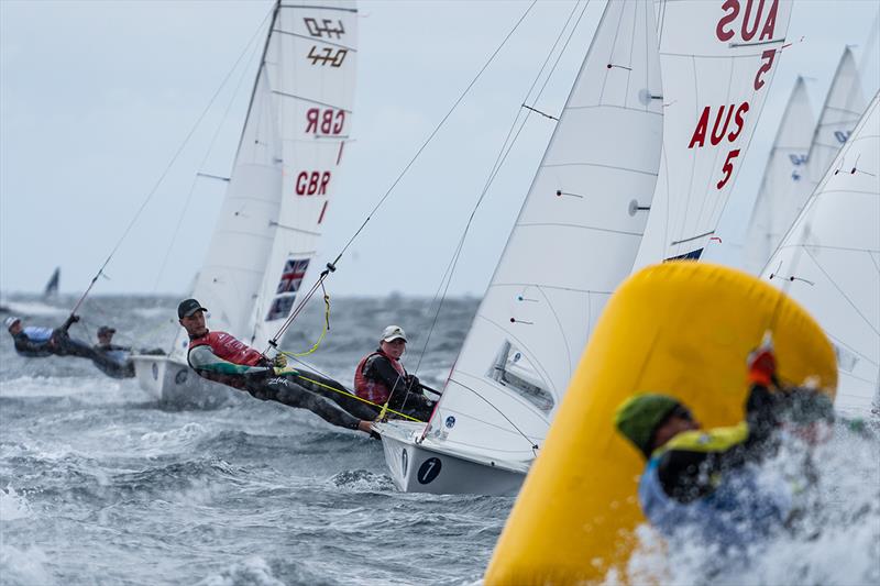 Nia Jerwood and Conor Nicholas lead coming into a mark - Princess Sofia Trophy - photo © Beau Outteridge