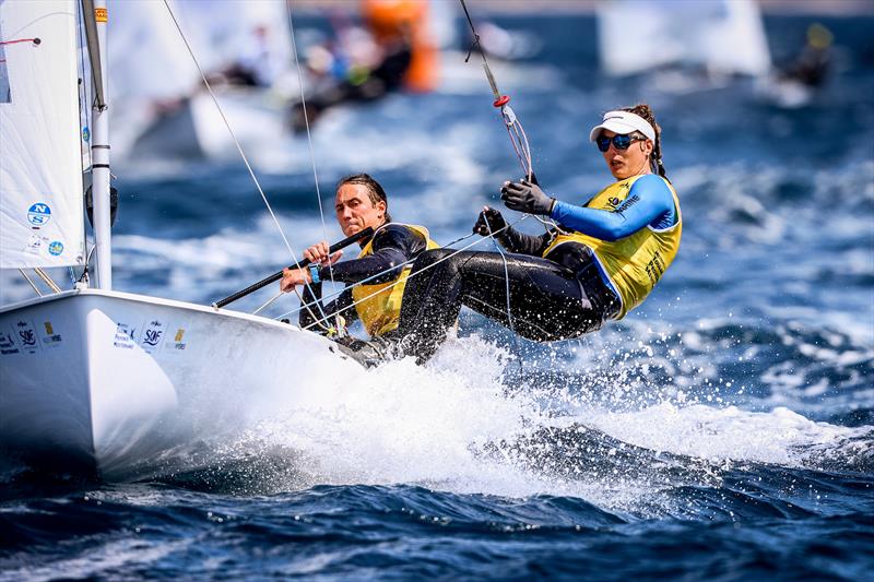 Mixed 470 - Day 4 - 53rd Semaine Olympique Francais, Hyeres photo copyright Sailing Energy / FFVOILE taken at COYCH Hyeres and featuring the 470 class