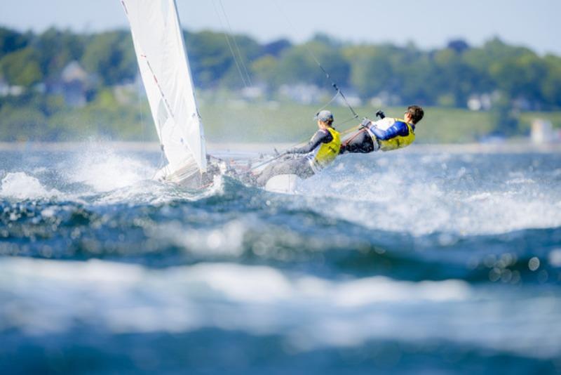 Up and away: Great Britain's Martin Wrigley/Bettine Harris went into the final day in yellow jersey and also won the final medal race - photo © Sascha Klahn / Kieler Woche