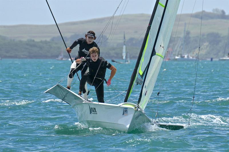 Joseph Porebski and Trent Rippey (49er) - Oceanbridge NZL Sailing Regatta - Day 2 - February 2 photo copyright Richard Gladwell taken at Royal Akarana Yacht Club and featuring the 49er class