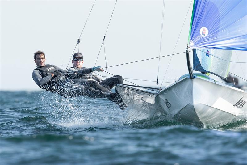 Peter Burling and Blair Tuke - Day 1,  2019 Volvo 49er European Championships, Weymouth, UK - May 13, 2019 photo copyright Mark Lloyd / Lloyd Images taken at Weymouth & Portland Sailing Academy and featuring the 49er class