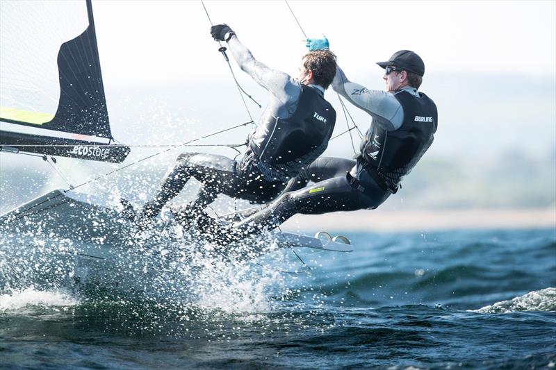 Peter Burling and Blair Tuke- Day 1,  2019 Volvo 49er European Championships, Weymouth, UK - May 13, 2019 photo copyright Mark Lloyd / Lloyd Images taken at Weymouth & Portland Sailing Academy and featuring the 49er class