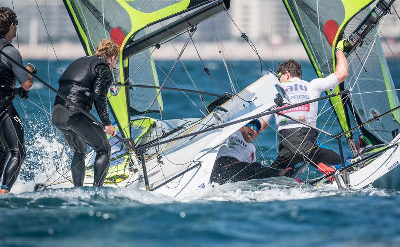 The spectacular two person skiffs will be broadcast live from the 2019 Hyundai World Championships - 49er, 49erFX and Nacra 17 Worlds, Porto (POR) - Day 4 - photo © Ricardo Pinto