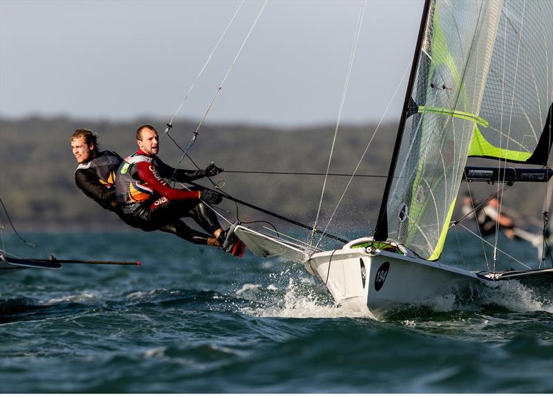 Day 1,  49er World Championships presented by Hyundai - December 3, 2019, Auckland NZ photo copyright Pedro Martinez / Sailing Energy taken at Royal Akarana Yacht Club and featuring the 49er class
