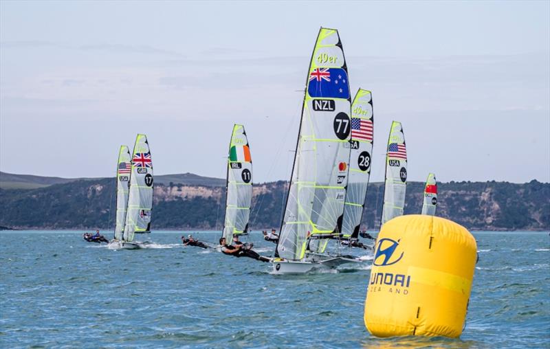 2019 Hyundai 49er, 49erFX and Nacra 17 World Championships - Day 1 photo copyright Jesus Renedo / Sailing Energy taken at  and featuring the 49er class