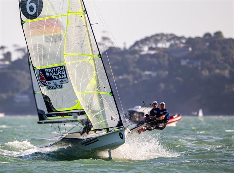 Dylan Fletcher and Stuart Bithell - 49er, 49erFX and Nacra 17 World Championships day 4 photo copyright Jesus Renedo / Sailing Energy taken at  and featuring the 49er class