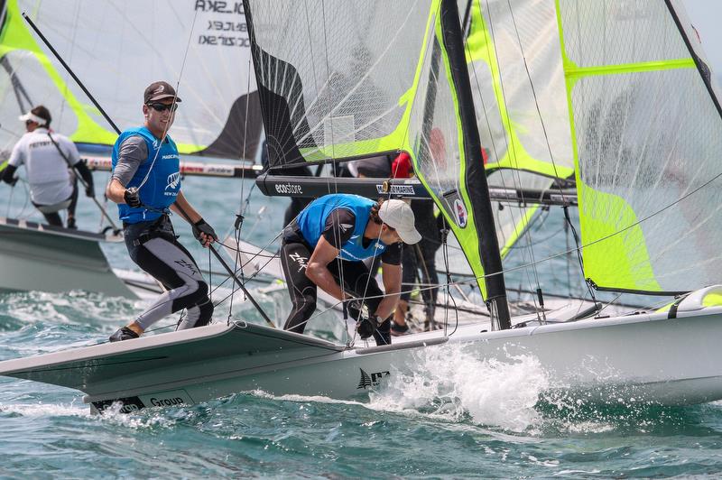 Peter Burling and Blair Tuke - 49er Worlds, - Day 5 - Auckland , December 3-8, photo copyright Richard Gladwell / Sail-World.com taken at Royal Akarana Yacht Club and featuring the 49er class