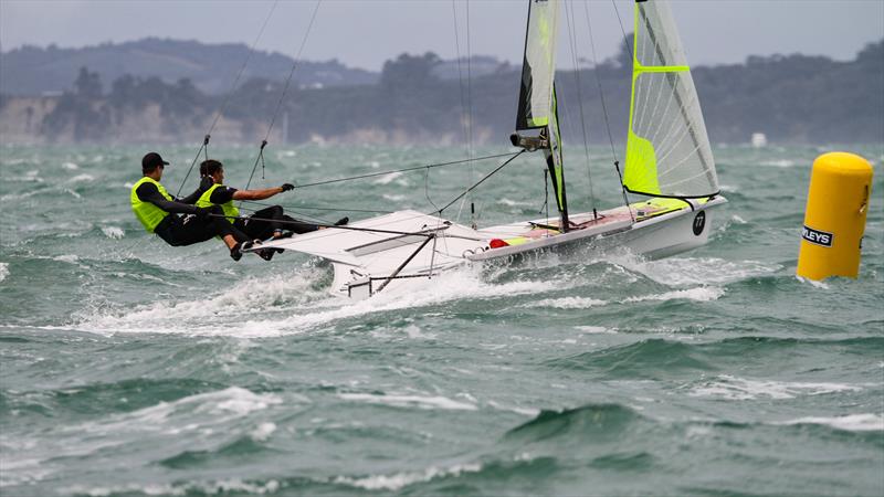 Peter Burling and Blair Tuke - 49er - 49er Worlds, - Day 6 - Auckland , December 3-8, photo copyright Richard Gladwell / Sail-World.com taken at Royal Akarana Yacht Club and featuring the 49er class