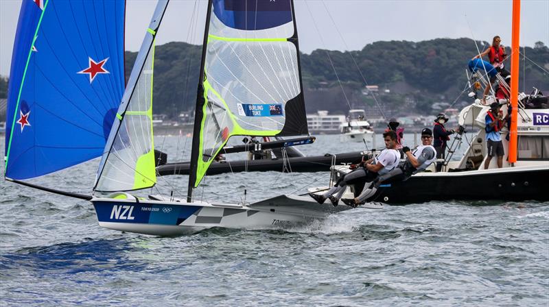 Tokyo2020 - Day 6- July, 30, - Blair Tuke and Peter Burling (49er) - Enoshima, Japan photo copyright Richard Gladwell  taken at  and featuring the 49er class