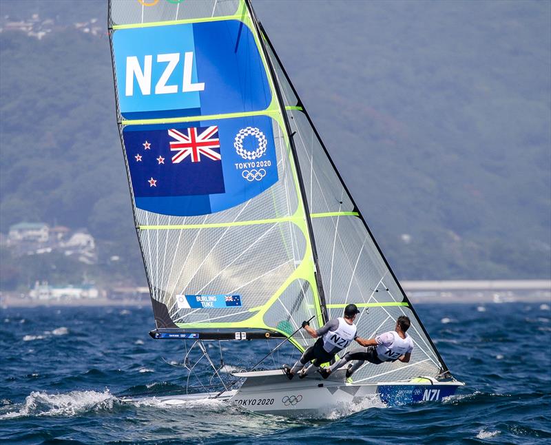 Peter Burling and Blair Tuke - Mens 49er - Tokyo2020 - Day 4 - July, 28, 2021 - Enoshima, Japan photo copyright Richard Gladwell - Sail-World.com/nz taken at  and featuring the 49er class