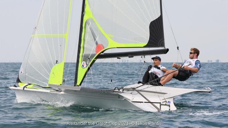 Andrew Mollerus with Ian Macdiarmid (USA) - Alexander the Great 2021 photo copyright Nikos Pantis taken at  and featuring the 49er class