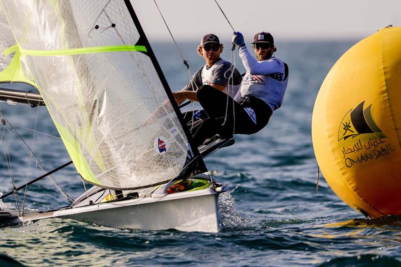 Ian Barrows & Hans Henken at the 2021 Skiff World Championship in Al-Mussanah, Oman - photo © Sailing Energy