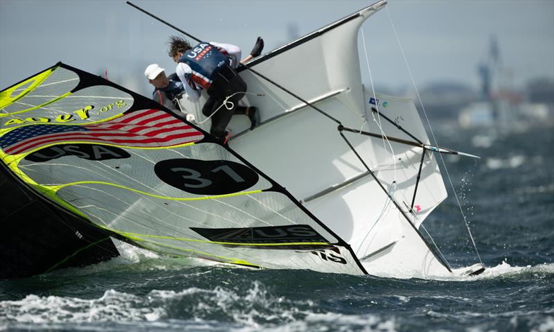 49er - Day 5 - European Championships - Aarhus, Denmark - July 2022 photo copyright Peter Brogger taken at Sailing Aarhus and featuring the 49er class