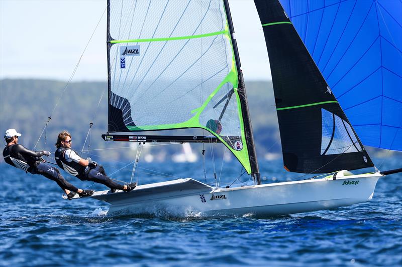 Logan Dunning Beck and Oscar Gunn (NZL) 49er - Day 3 - World Championship August 31st - September 5th, Halifax, Nova Scotia, Canada photo copyright Sailing Energy taken at Royal Nova Scotia Yacht Squadron and featuring the 49er class