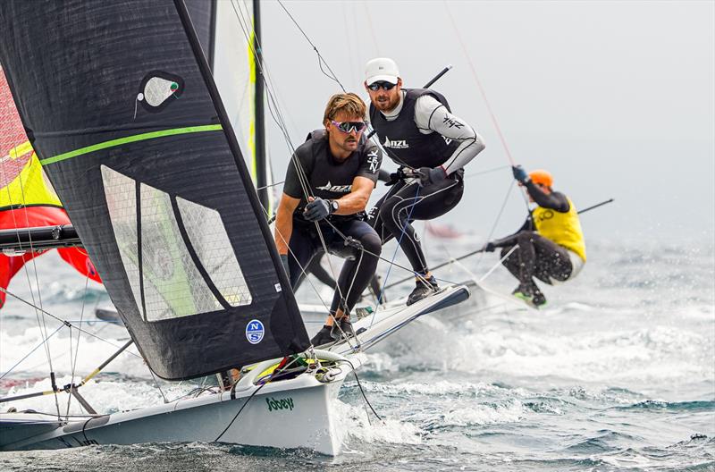 Logan Dunning Beck & Oscar Gunn - 49er - (NZL) - World Sailing Championships - Nova Scotia - September 2022 photo copyright Sailing Energy taken at Royal Nova Scotia Yacht Squadron and featuring the 49er class