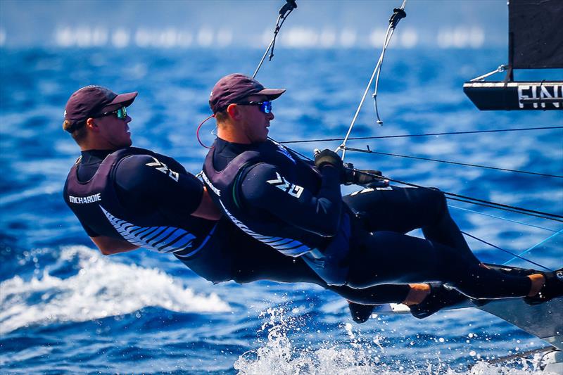 49er - Day 4 - NZL Sailing Team - Semaine Olympique Francais - April 27, 2023 photo copyright Sailing Energy taken at  and featuring the 49er class