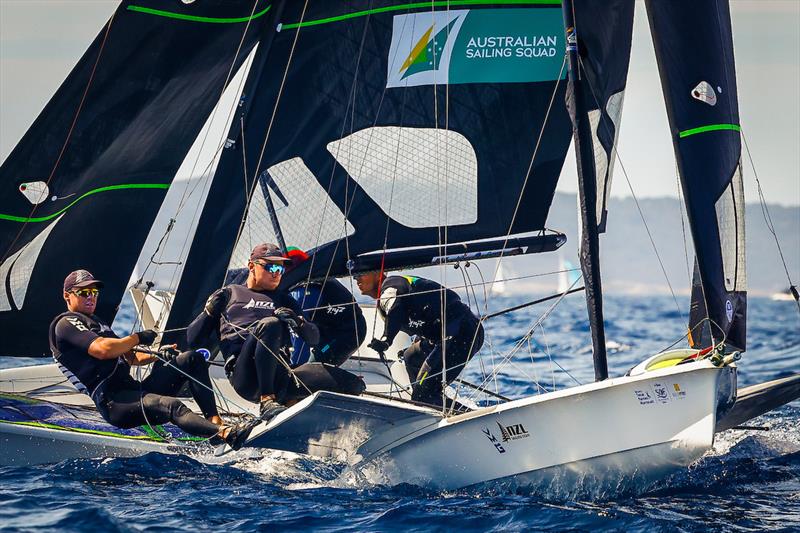 49er - Day 4 - NZL Sailing Team - Semaine Olympique Francais - April 27, 2023 photo copyright Sailing Energy taken at  and featuring the 49er class