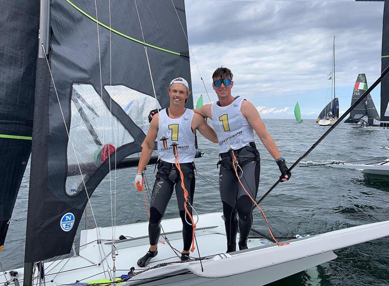 The jacks - Hidebrand and Ferguson - 2023 49er Junior World Champions photo copyright John Hildebrand taken at  and featuring the 49er class