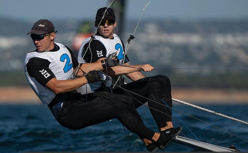 Isaac McHardie and Will McKenzie (NZL) - 2023 49er European Championships - Vilamoura - November 2023 - photo © Joao Costa Ferreira