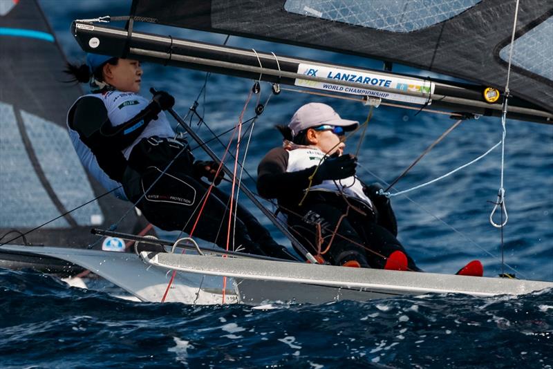 Xiaoyu Hu and Mengyuan Shan (CHN) - Lanzarote International Regatta 2024 - photo © Sailing Energy / Lanzarote Sailing Center