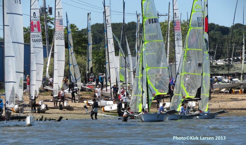 Triple Crown Series photo copyright Kirk Larsen taken at Oakcliff Sailing Center and featuring the 49er class