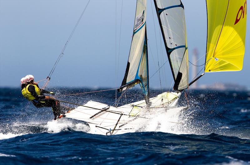 Julie Bossard and Aude Compan (FRA) on day 4 of the Hempel World Cup Series Final in Marseille - photo © Sailing Energy / World Sailing