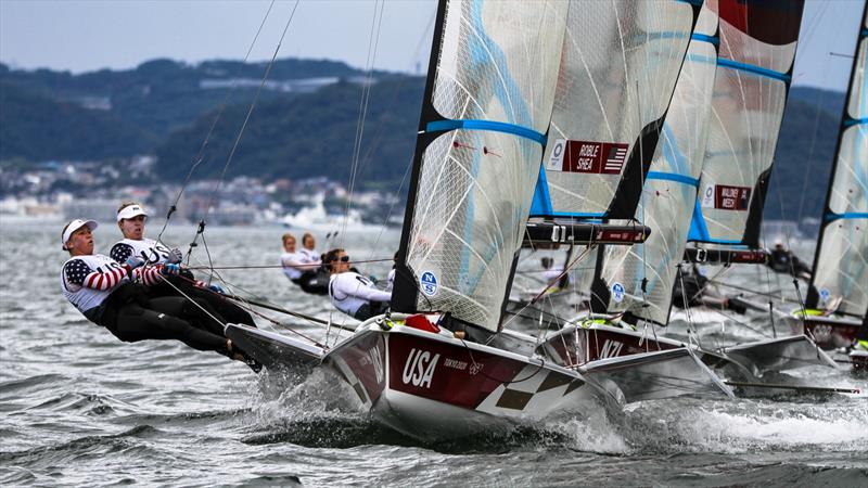 Tokyo2020 - Day 3 - July, 27, - Enoshima, Japan. 49erFX - USA - photo © Richard Gladwell - Sail-World.com / nz