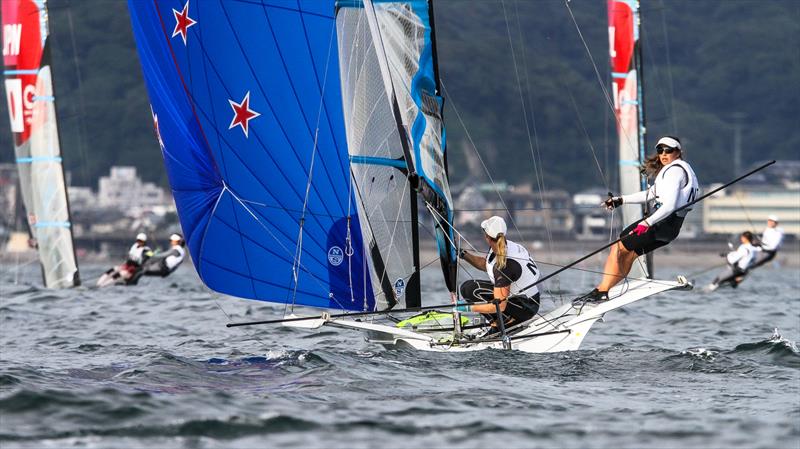 Alex Maloney and Molly Meech (NZL) - 49erFX - Tokyo2020 - Day 6- July, 30, - Enoshima, Japan. - photo © Richard Gladwell - Sail-World.com/nz