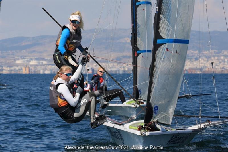 Odile Van Aaholt with Elise de Ruyter (NED) - Alexander the Great 2021 photo copyright Nikos Pantis taken at  and featuring the 49er FX class