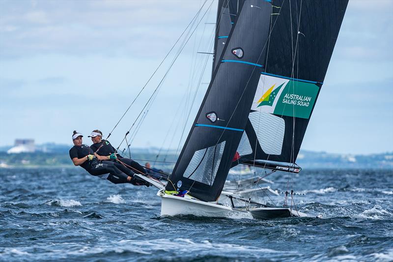 Laura Harding and Annie Wilmot - 49er, 49erFX & Nacra 17 European Championships - photo © Beau Outteridge