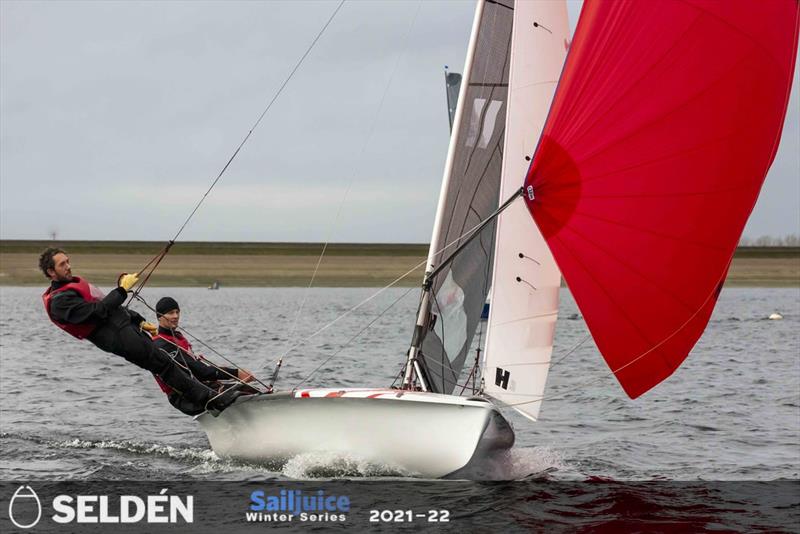 Roger Gilbert and Ben McGrane take second in the Datchet Flyer 2021 photo copyright Tim Olin / www.olinphoto.co.uk taken at Datchet Water Sailing Club and featuring the 505 class