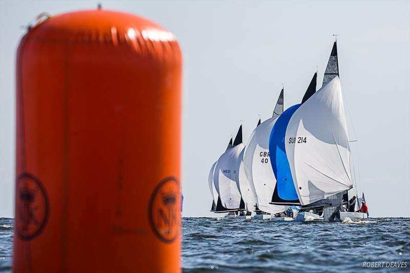 Close downwind in Race 1 - Day 1 - 2019 5.5 Metre Worlds in Helsinki photo copyright Robert Deaves taken at  and featuring the 5.5m class