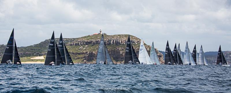 Start of Race 6 - 2020 International 5.5 Metre World Championship, day 5 photo copyright Robert Deaves taken at Royal Prince Alfred Yacht Club and featuring the 5.5m class