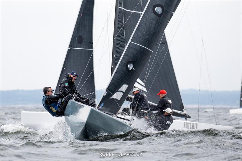 New Moon II on day 1 of the 5.5 Metre Scandinavian Gold Cup photo copyright Robert Deaves / www.robertdeaves.uk taken at Flensburger Segel-Club and featuring the 5.5m class