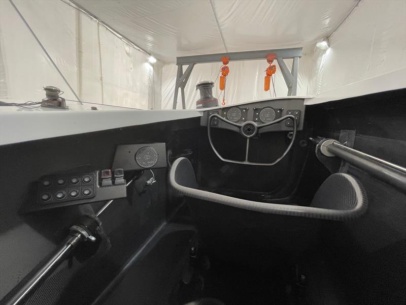 Cockpit perspective - first AC40 being fitted out at McConaghy Boats - July 2022 - photo © McConaghy Boats