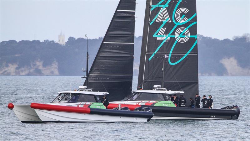 Emirates Team NZ's AC40 - First Sail - September 21, 2022 photo copyright Richard Gladwell, Sail-World.com/nz taken at Royal New Zealand Yacht Squadron and featuring the AC40 class