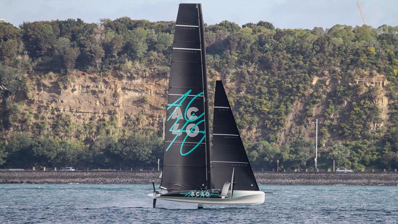 Emirates Team NZ's AC40 - First Sail - September 21, 2022 photo copyright Richard Gladwell, Sail-World.com/nz taken at Royal New Zealand Yacht Squadron and featuring the AC40 class