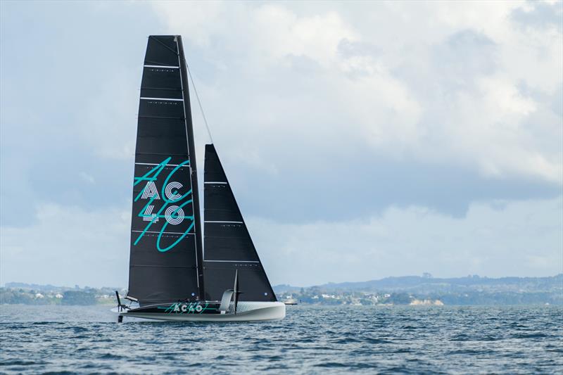 ETNZ AC 40 low foiling - America's Cup Joint Recon Emirates Team New Zealand AC40 Day 2 - September 21, 2022 - photo © Adam Mustill / America's Cup